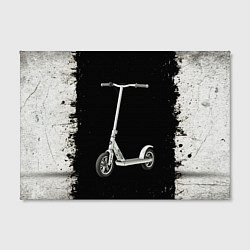 Холст прямоугольный Самокат на черно-белом, цвет: 3D-принт — фото 2