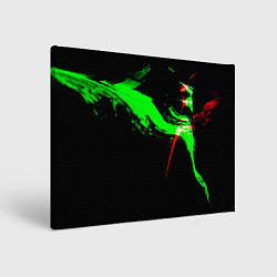 Картина прямоугольная Color black green red
