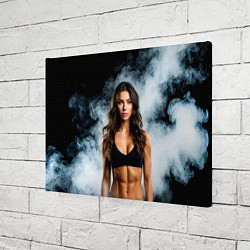 Холст прямоугольный Фитоняшка в дыму, цвет: 3D-принт — фото 2