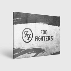Холст прямоугольный Foo Fighters - white gradient по-горизонтали, цвет: 3D-принт