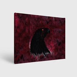 Холст прямоугольный Орёл с шрамом на фоне кровавого неба, цвет: 3D-принт