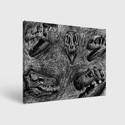 Картина прямоугольная Черепа динозавров - эскиз