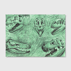 Холст прямоугольный Черепа динозавров - эскиз, цвет: 3D-принт — фото 2