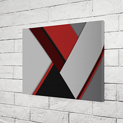 Холст прямоугольный Color black red grey, цвет: 3D-принт — фото 2