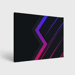 Холст прямоугольный Color black line, цвет: 3D-принт