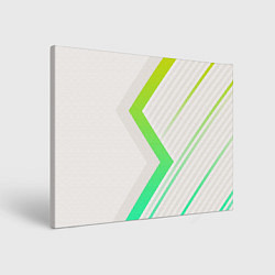 Картина прямоугольная Color white line green