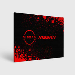 Холст прямоугольный Nissan - red gradient по-горизонтали, цвет: 3D-принт
