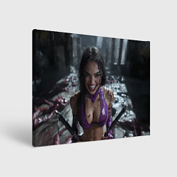 Холст прямоугольный Довольная Милина Мортал комбат, цвет: 3D-принт