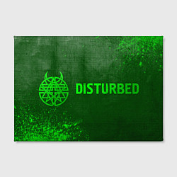Холст прямоугольный Disturbed - green gradient по-горизонтали, цвет: 3D-принт — фото 2