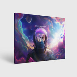Холст прямоугольный Save yourself - Черное зеркало, цвет: 3D-принт