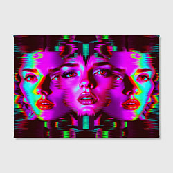 Холст прямоугольный Три лица, цвет: 3D-принт — фото 2