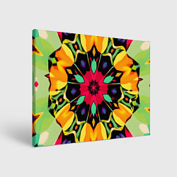 Холст прямоугольный Салатовый калейдоскоп, цвет: 3D-принт