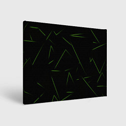 Холст прямоугольный Color green line, цвет: 3D-принт