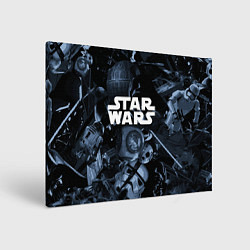 Картина прямоугольная Star wars персонажи из звездных войн