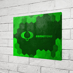 Холст прямоугольный SsangYong - green gradient по-горизонтали, цвет: 3D-принт — фото 2