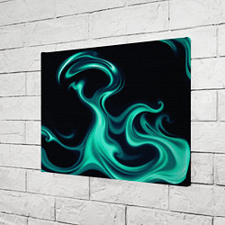 Холст прямоугольный Color turquoise black, цвет: 3D-принт — фото 2