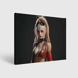 Холст прямоугольный Блондинка в рок стиле, цвет: 3D-принт