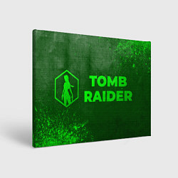 Холст прямоугольный Tomb Raider - green gradient по-горизонтали, цвет: 3D-принт