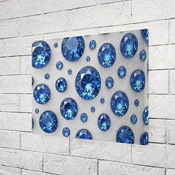 Холст прямоугольный Россыпь сапфиров, цвет: 3D-принт — фото 2