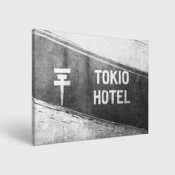 Холст прямоугольный Tokio Hotel - grey gradient по-горизонтали, цвет: 3D-принт