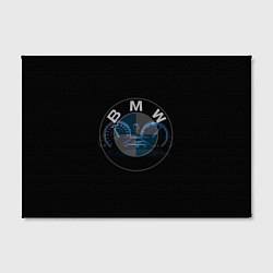 Холст прямоугольный BMW спидометр и логотип, цвет: 3D-принт — фото 2