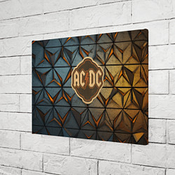 Холст прямоугольный ACDC винтажный логотип, цвет: 3D-принт — фото 2