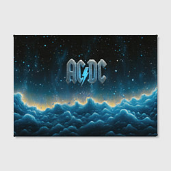 Холст прямоугольный ACDC логотип ледяной с молнией, цвет: 3D-принт — фото 2