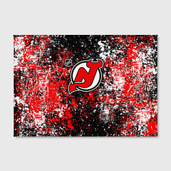 Холст прямоугольный New Jersey Devils NHL black, цвет: 3D-принт — фото 2