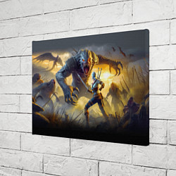 Холст прямоугольный Ciri vs dark monster - Witcher 4, цвет: 3D-принт — фото 2