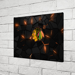 Холст прямоугольный Чикаго Блэкхокс - плиты с подсветкой, цвет: 3D-принт — фото 2