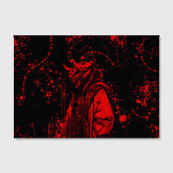 Холст прямоугольный Кибернетический Они, цвет: 3D-принт — фото 2