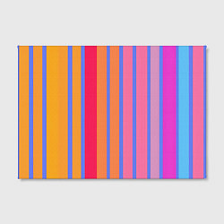 Холст прямоугольный Теплые цветные полосы, цвет: 3D-принт — фото 2