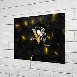 Холст прямоугольный Питтсбург Пингвинз - плиты с подсветкой, цвет: 3D-принт — фото 2