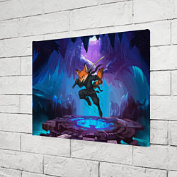 Холст прямоугольный Лис ниндзя в прыжке, цвет: 3D-принт — фото 2