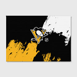 Холст прямоугольный Питтсбург Пингвинз - брызги, цвет: 3D-принт — фото 2