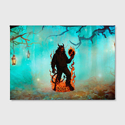 Холст прямоугольный Bones в стиле демона, цвет: 3D-принт — фото 2