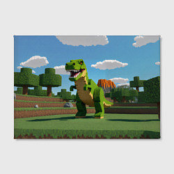 Холст прямоугольный Тираннозавр рекс - Майнкрафт, цвет: 3D-принт — фото 2