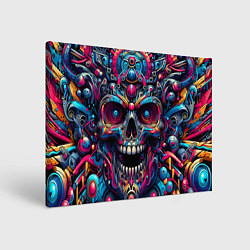 Картина прямоугольная Colorful cyber skull - pattern