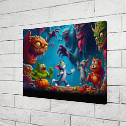 Холст прямоугольный Кошмарный сон Тома - нейроарт фантазия, цвет: 3D-принт — фото 2