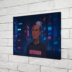 Холст прямоугольный XXXTentacion - Неоновый аниме арт, цвет: 3D-принт — фото 2
