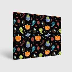 Холст прямоугольный Halloween black, цвет: 3D-принт