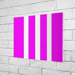 Холст прямоугольный Color white pink line, цвет: 3D-принт — фото 2
