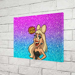 Холст прямоугольный Леди Гага мультяшная, цвет: 3D-принт — фото 2