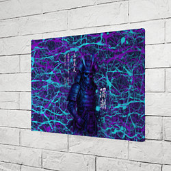 Холст прямоугольный Призрак самурая - неновый арт, цвет: 3D-принт — фото 2