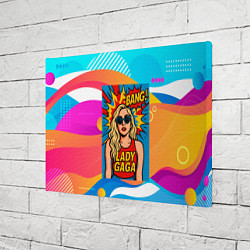 Холст прямоугольный Леди Гага в стиле комиксов, цвет: 3D-принт — фото 2