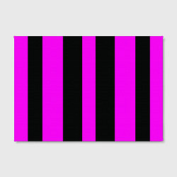 Холст прямоугольный Color black pink lines, цвет: 3D-принт — фото 2