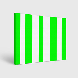 Холст прямоугольный Color light green white lines, цвет: 3D-принт