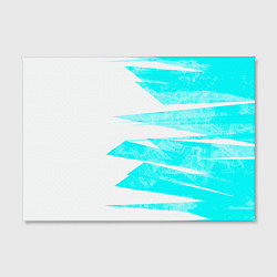 Холст прямоугольный Color white light blue stripe, цвет: 3D-принт — фото 2