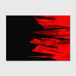 Холст прямоугольный Color red black strip, цвет: 3D-принт — фото 2
