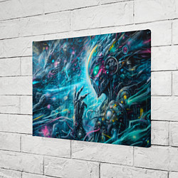 Холст прямоугольный Cyberpunk abstract face - graffiti, цвет: 3D-принт — фото 2